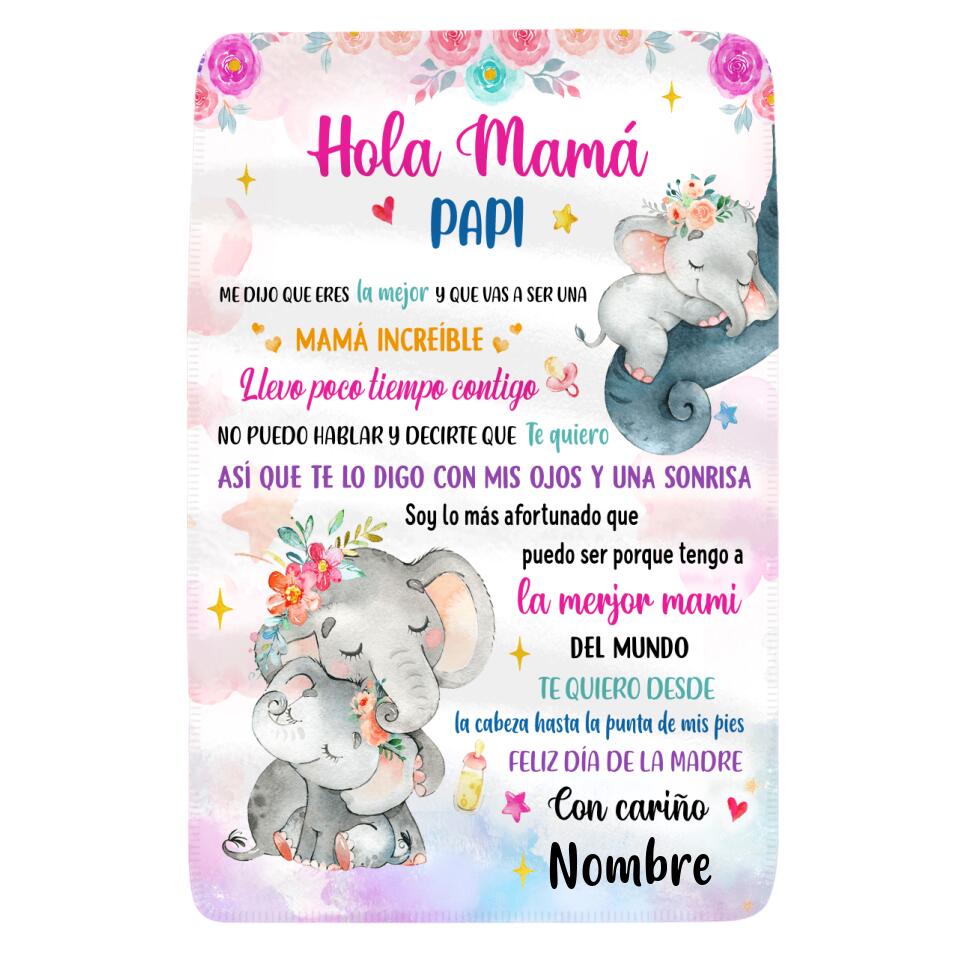 Personalizar Mantas Polar Para Mamá | Personalizado Regalos Para Mamá | Hola Mami Feliz Día De La Madre