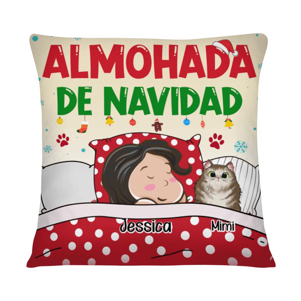 Cuscini personalizzati per gli amanti dei gatti | Regali personalizzati per gli amanti dei gatti | Cuscino natalizio