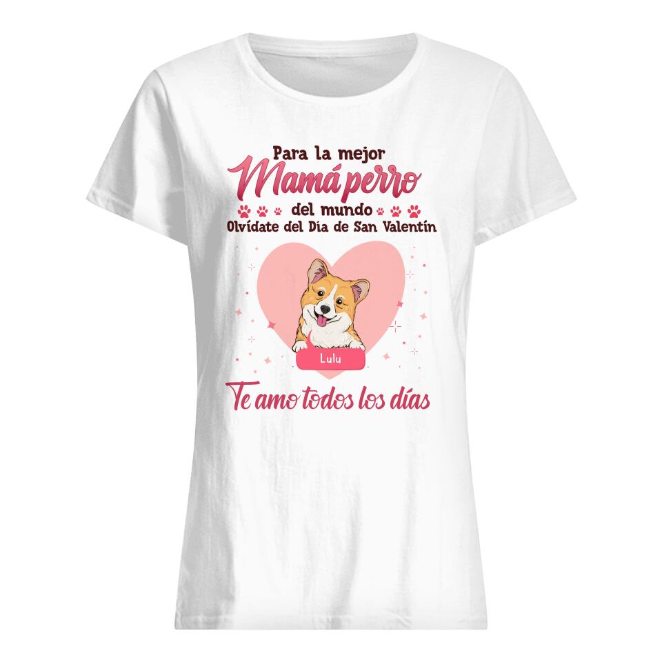 Personnalisez des T-shirts pour les amoureux des chiens | Cadeau de Noël personnalisé pour les amoureux des chiens | Maman chien du monde