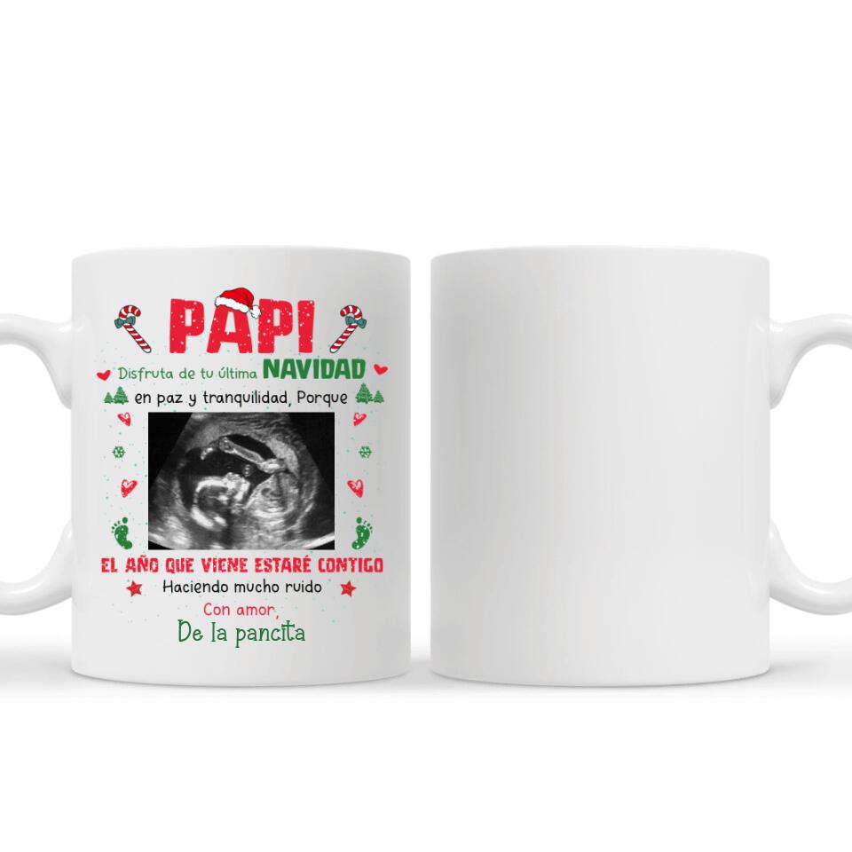 Tasse personnalisée pour papa | Cadeaux personnalisés pour papa | Papa, profite de ton dernier Noël