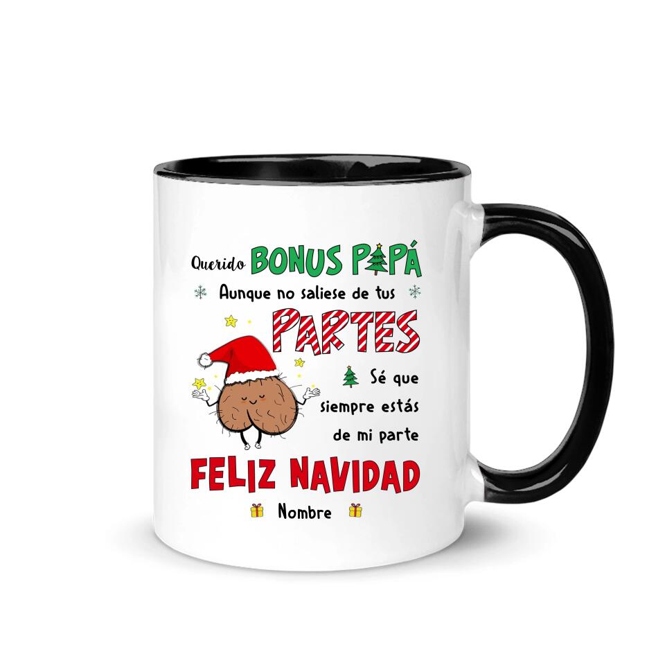Tasse personnalisée pour papa | Cadeau de Noël personnalisé pour le père | Cher Papa Bonus Même si ça n'est pas sorti de tes parts