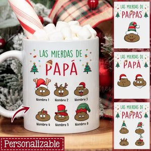 Tasse personnalisée pour papa/grand-père | Cadeau de Noël personnalisé pour père/papa | La merde de papa/grand-père