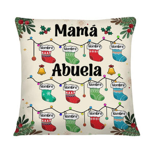 Cuscini personalizzati per la nonna | Regalo di Natale personalizzato per Nana | Azioni che prendono il nome da nipoti/nipoti