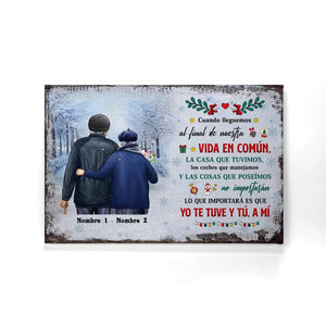 Toile personnalisée pour couple | Cadeau personnalisé pour couple | Quand nous arrivons à la fin de notre vie ensemble