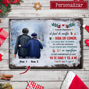 Lienzo Personalizado Para Pareja | Personalizado Regalo Para Pareja | Cuando lleguemos al final de nuestra vida en común