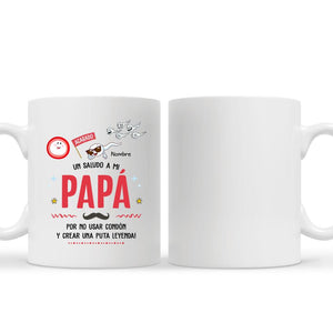Tasse personnalisée pour papa | Cadeau personnalisé pour papa | Merci papa de ne pas utiliser de préservatif