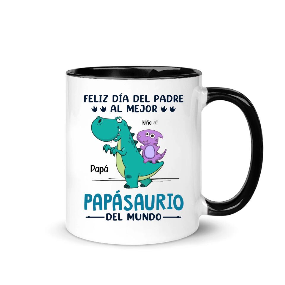 Tazza personalizzata per papà | Regalo personalizzato per papà | Al miglior Papasaurus del mondo