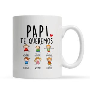 Tasse personnalisée pour papa | Cadeau personnalisé pour le père | Je t'aime Nous t'aimons Papy Papa