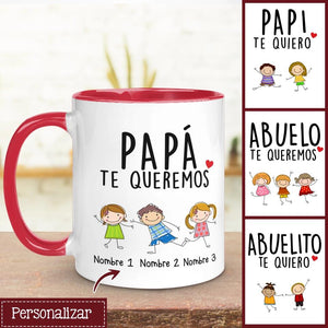 Tasse personnalisée pour papa | Cadeau personnalisé pour le père | Je t'aime Nous t'aimons Papy Papa