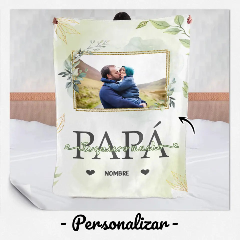 Personnalisez les couvertures polaires pour papa | Cadeau personnalisé pour le père | Je t'aime tellement papa papa