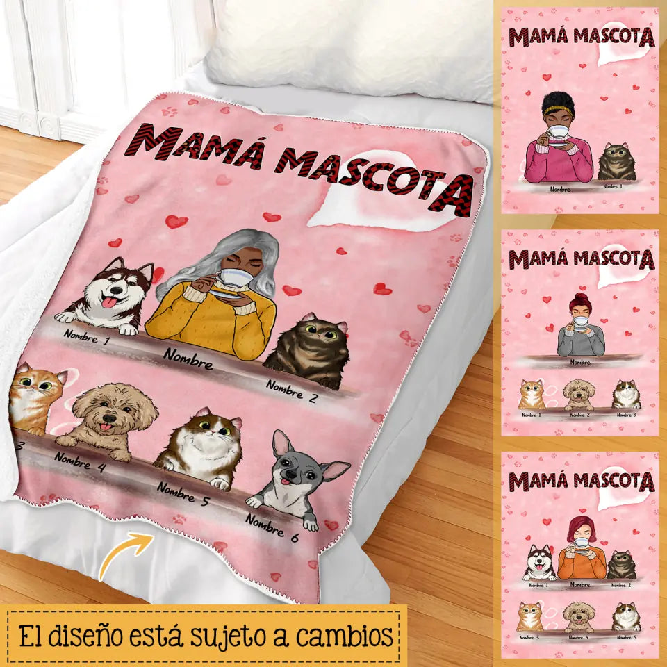 Personalizza coperte in pile per gli amanti dei cani e dei gatti | Regali personalizzati per donne | Mamma da compagnia 