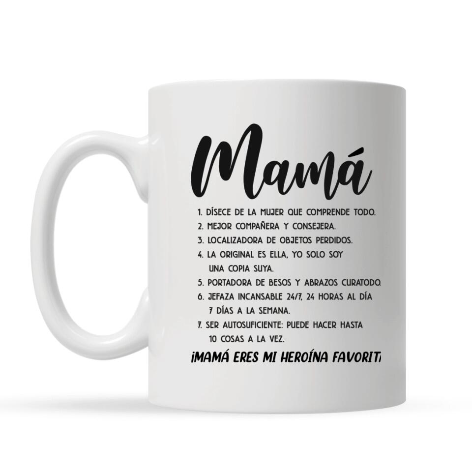 Tasse personnalisée pour maman | Cadeau personnalisé pour la mère | Maman tu es mon héroïne préférée !