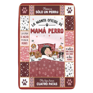 Personalizar Mantas Polar Para Mamá perro | Personalizado Regalo Para Amante de los perros | La manta oficial de  mamá perro