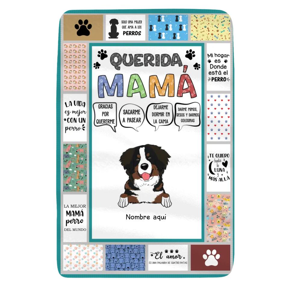 Personalizza le coperte in pile per le mamme dei cani | Regalo personalizzato per gli amanti dei cani | La migliore mamma cane del mondo