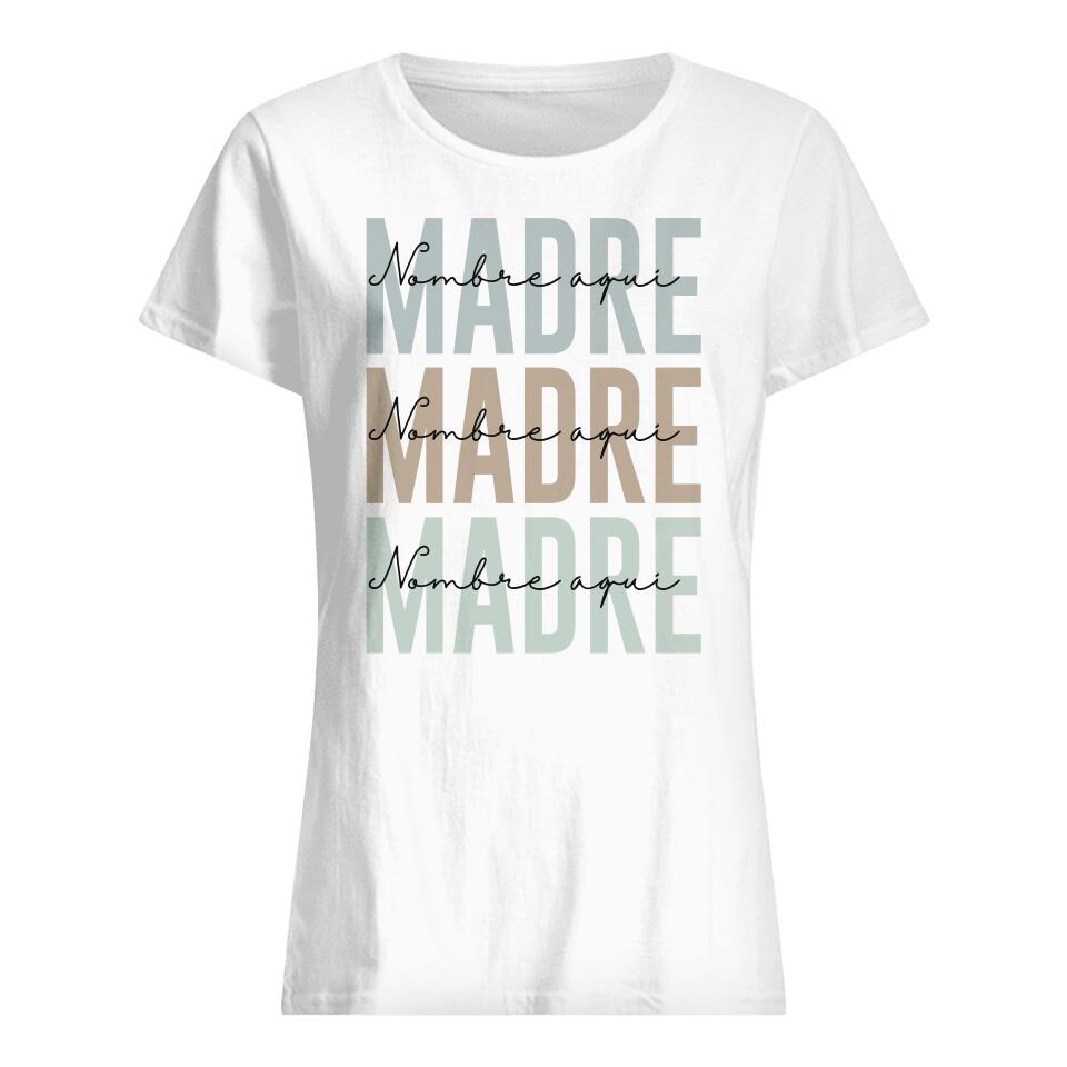 Personnalisez des T-shirts pour maman | Cadeau personnalisé pour la mère | Maman simple avec nom personnalisé