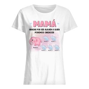 Personalizar Camisetas Para Mamá | Personalizado Regalos Para Madre | Mamá Gracias Por Ser Alguien A Quien Podemos Obedecer
