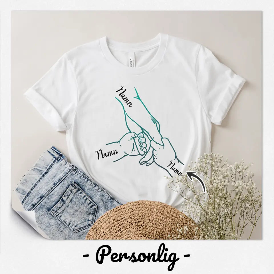 Personnalisez des T-shirts pour maman | Cadeau personnalisé pour la mère | Maman et enfant Maman je t'aime t-shirt blanc