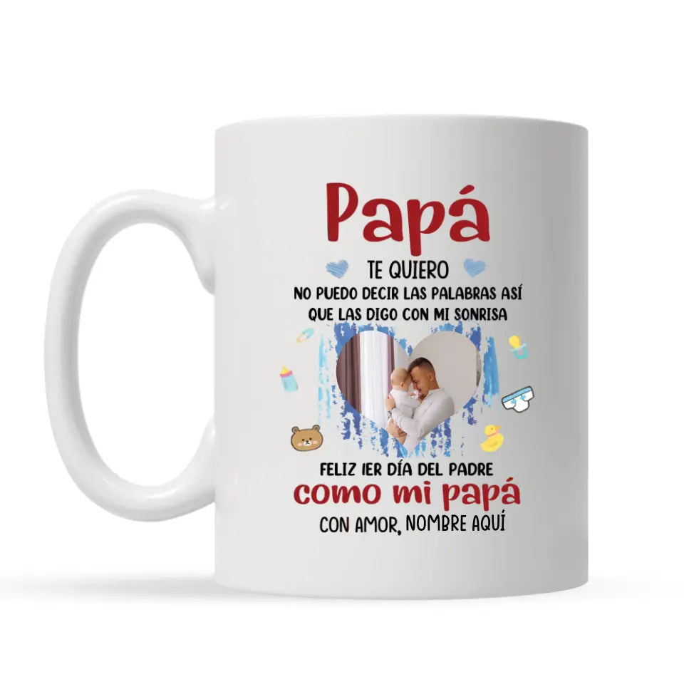 Taza Personalizada Para Papá | Personalizado Regalo Para Padre | Feliz 1er Día Del Padre como mi papá