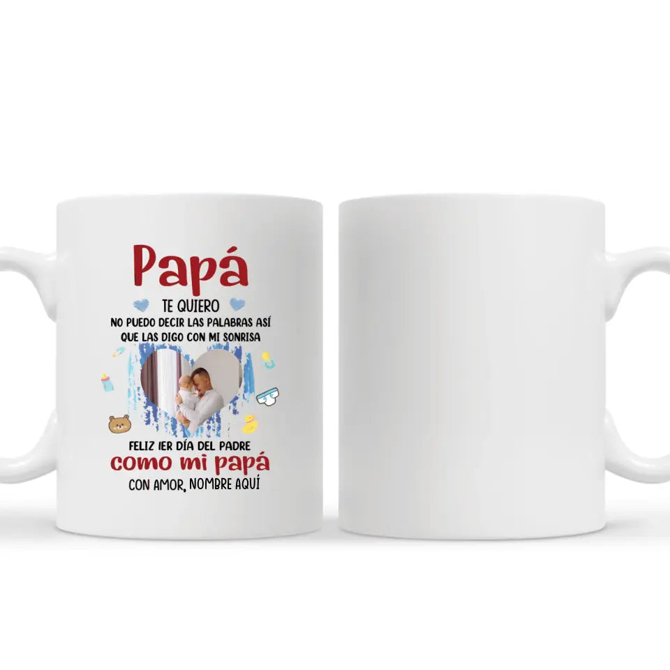 Tasse personnalisée pour papa | Cadeau personnalisé pour le père | Bonne 1ère fête des pères comme mon père